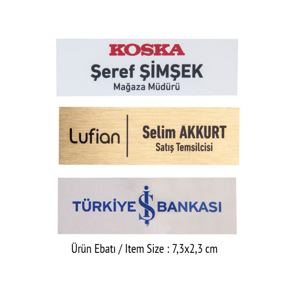YAKA İSİMLİĞİ C-D ( UV VE SÜBLÜME BASKIYA UYGUN)